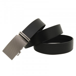 Curea barbati din piele naturala neagra JERMYN'S Blake cu catarama automata - Img 2
