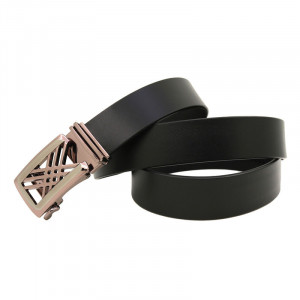 Curea barbati din piele naturala neagra JERMYN'S Oscar cu catarama automata - Img 2