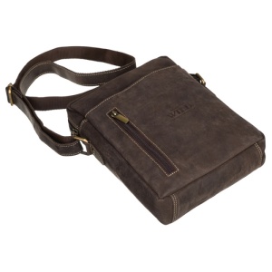 Geanta crossbody barbati ALWAYS WILD Clifford din piele naturala maro - Img 8