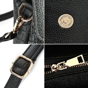 Geanta dama JERMYN'S Antonia, piele naturala, neagra, eleganta - Img 11