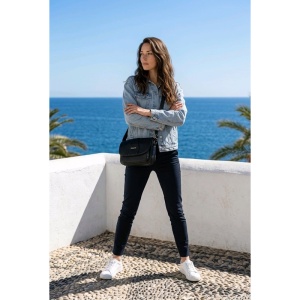 Geanta dama JERMYN'S Sophia, piele naturala, neagra, casual - Img 3