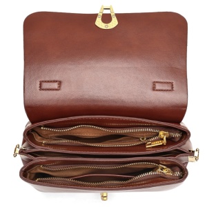 Geanta dama, piele naturala, JERMYN'S Evora, maro caramel - Img 7