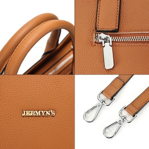 Geanta dama, piele naturala, JERMYN'S Malaga, maro caramel - Img 9