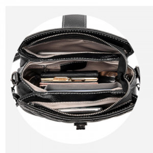 Geanta eleganta dama din piele naturala neagra JERMYN'S Clara - Img 11