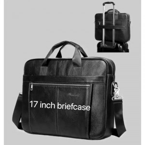 Geanta laptop din piele naturala neagra JERMYN'S Houston - Img 5