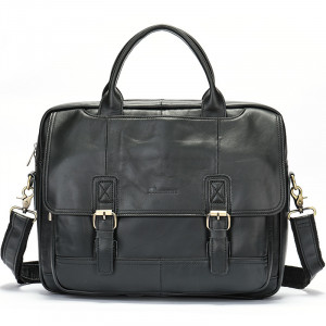 Geanta laptop din piele naturala neagra JERMYN'S Norwich - Img 4