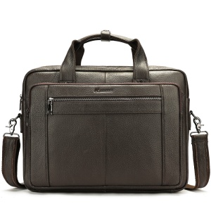 Geanta laptop, JERMYN'S Auckland, piele naturala maro inchis - Img 4