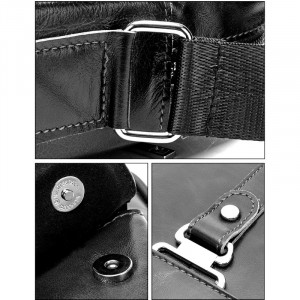 Geanta messenger barbati din piele naturala neagra London - Img 11