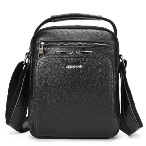 Geanta messenger barbati, piele naturala, JERMYN'S Boston, neagra - Img 3