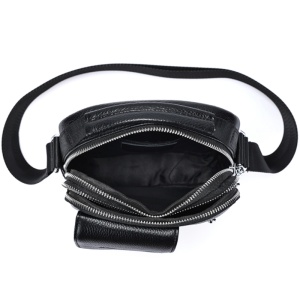 Geanta messenger barbati, piele naturala, JERMYN'S Lincoln, neagra - Img 8