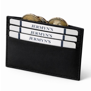 Portcard barbati piele naturala, JERMYN'S Oliver, negru