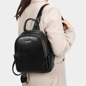 Rucsac dama din piele naturala neagra JERMYN'S Adelaide - Img 2