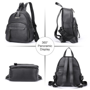 Rucsac dama din piele naturala neagra JERMYN'S Aphrodite - Img 7