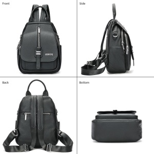 Rucsac dama din piele naturala neagra JERMYN'S Electra - Img 14