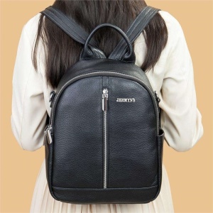 Rucsac dama din piele naturala neagra JERMYN'S Gloria - Img 2