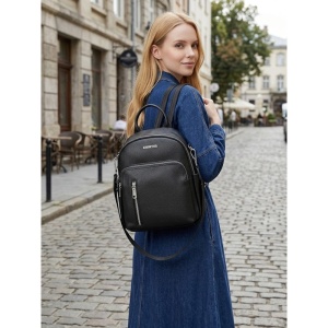 Rucsac dama din piele naturala neagra JERMYN'S Havana - Img 3