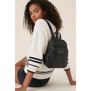 Rucsac dama din piele naturala neagra JERMYN'S Parma - Img 4