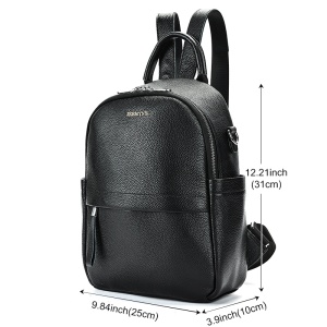 Rucsac dama din piele naturala neagra JERMYN'S Roma - Img 7