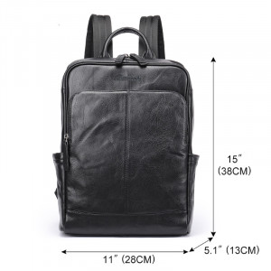 Rucsac din piele naturala neagra JERMYN'S Newport - Img 9
