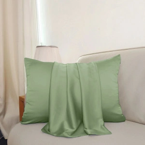 Fata de Perna din Satin cu Protectie pentru Par si Ten, Marinela Radu, 50x70 cm, Satin Premium, Verde - Img 2