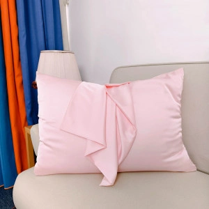 Fata de Perna din Satin cu Protectie pentru Par si Ten, Marinela Radu, 50x70 cm, Satin Premium, Roz - Img 2