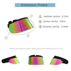 Sapcă pentru Protecție Solară UVA-UVB, Parasolar Reglabil 360 Grade, Marinela Radu, Protejează Fața Împotriva Razelor Solare, Rainbow, Accesorii Vară, Outdoor, Sport, Drumeții, Plajă, Pălărie de Soare, Anti-UV - Img 3