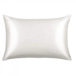 Fata de Perna din Satin cu Protectie pentru Par si Ten, Marinela Radu, 50x70 cm, Satin Premium, Alb
