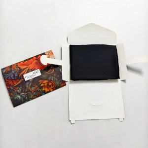 Fata de Perna din Satin cu Protectie pentru Par si Ten, Marinela Radu, 50x70 cm, Satin Premium, Negru - Img 5