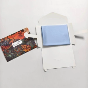 Fata de Perna din Satin cu Protectie pentru Par si Ten, Marinela Radu, 50x70 cm, Satin Premium, Blue - Img 5