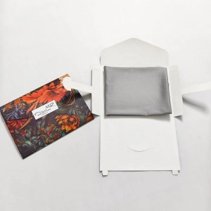 Fata de Perna din Satin cu Protectie pentru Par si Ten, Marinela Radu, 50x70 cm, Satin Premium, Gri - Img 5