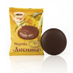 Honey cake Lubimka - honey cake with brown chocolate