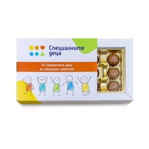 Брандирана кутия с 9 бр. шоколадови трюфели (в пакет по 50бр.) - Img 5