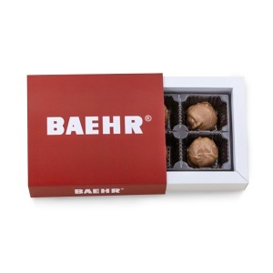 Branded Box with 4 Chocolate Truffles