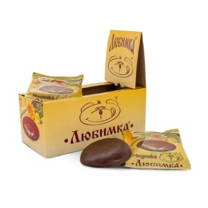 Honey cake Lubimka - honey cake with brown chocolate - Img 3