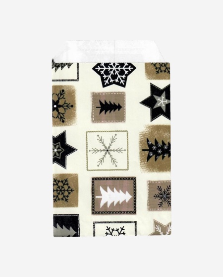 Punga mercerie motive sarbatori - 9x15 cm - lwc alb 80gr/m2 - 250 buc