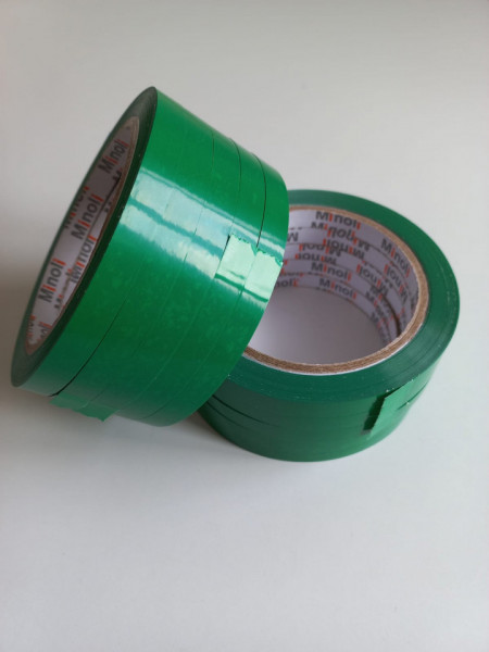 Banda adeziva verde pentru inchis pungi, 9 mm, set 8 bucati