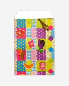 Punga mercerie multicolora - lwc alb 80gr/m2 11x19 cm - 200 buc