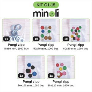 Pungi zipp mici pentru bijuterii, accesorii și piese mici – 5 mărimi, 5.000 de pungi - Img 2