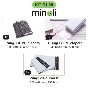 Fashion: pungi cu clapetă pentru haine + pungi de curier