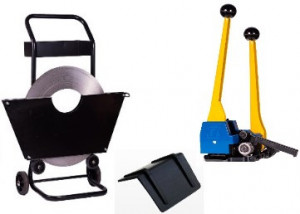 Pachet banda metalica 19 mm + cleste BO51 + carucior + coltare plastic
