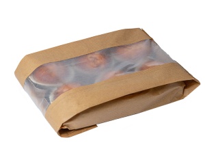 Pungi cu fereastra BIO - 13x4x25cm(f=6cm)- 1000 buc