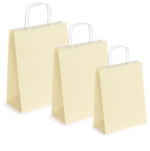 Pungi albe, colorate 100% crem - 32x12x41 - 100 buc.
