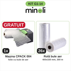 Mașina de folie cu bule de aer CPACK-004 CADOU + 26 role de bule aer