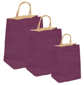 Pungi natur, colorate 100% mov - 16x8x21cm - 100 buc.