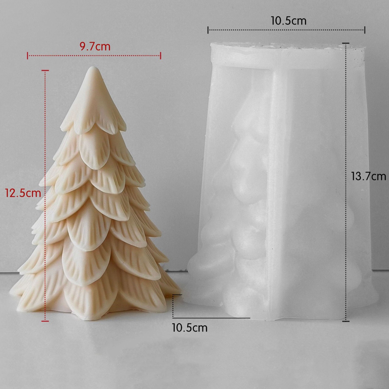 Stampo in silicone per Natale, stampi in silicone, stampi per colata di Natale, stampi per candele, stampi in silicone per candele di soia fai da te, sapone, gesso, artigianato (B