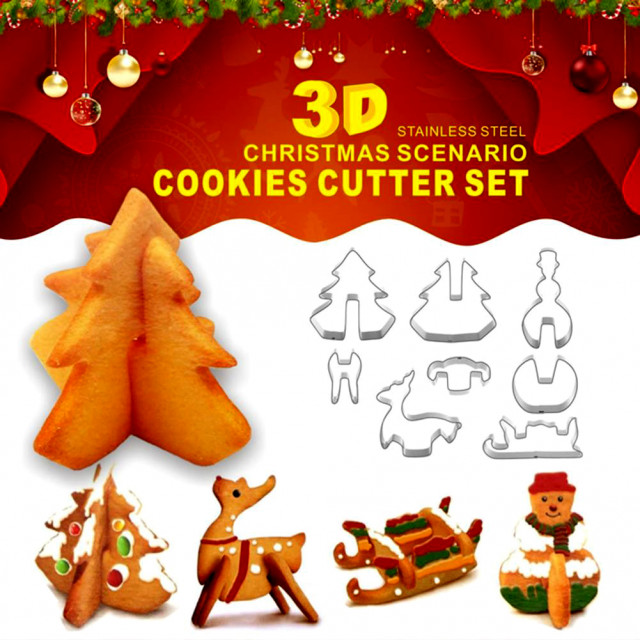Formine Per Biscotti ALBERO DI NATALE DOPPIO TAGLIO In Plastica Tescoma &ndash; Set 2 Pezzi &ndash; Passione Casa