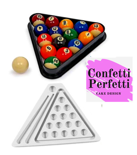 Plastic Triangle Shape English Billiard Balls Organize Sturdy Rack