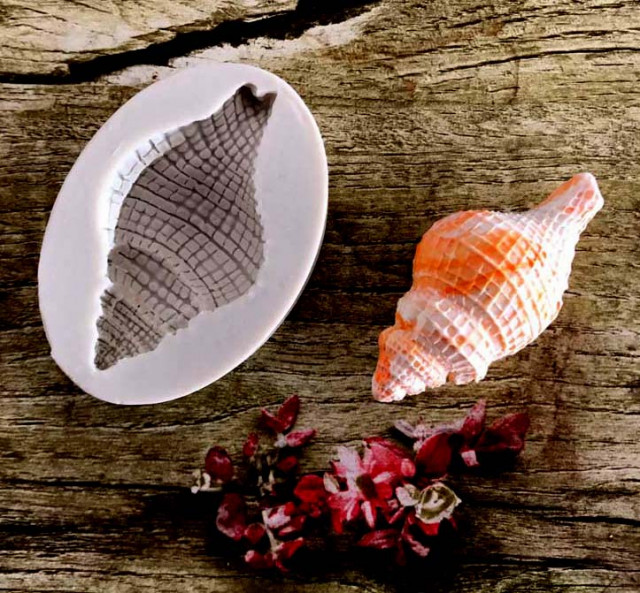 Stampo in silicone conchiglia di mare per sapone resina