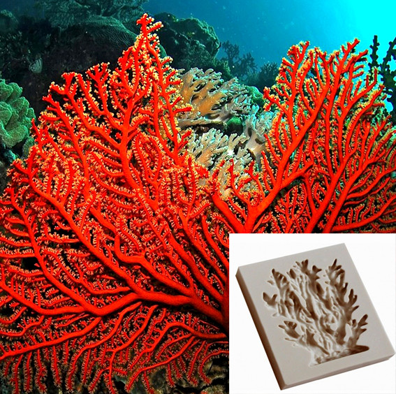 Corallo rosso di Resin Coral Shaped Silicone Stampo in