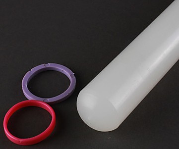 Mattarello 22.5 cm con Anelli regolabili. Liscio e Antiaderente in silicone.